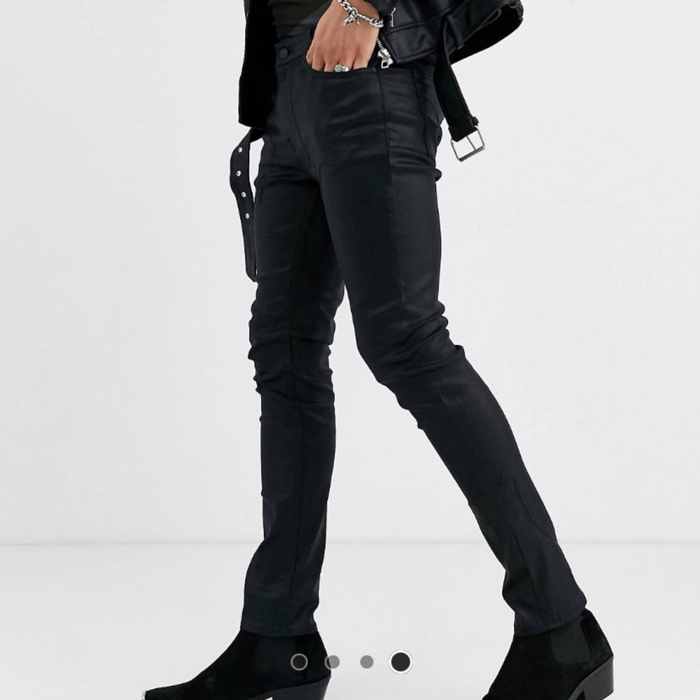 Leather Coated Skinny Jeans